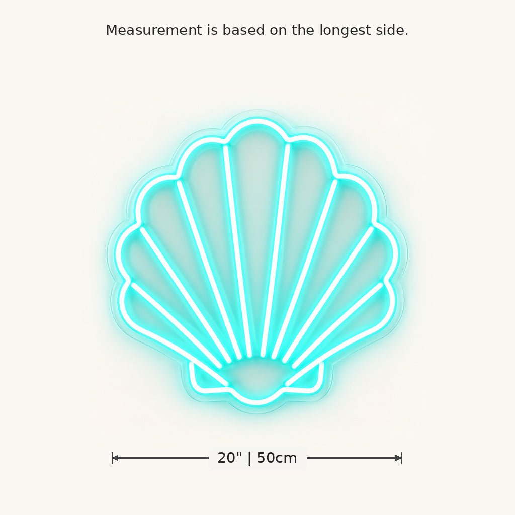Aqua Seashell LED Neon Sign - Shineneon