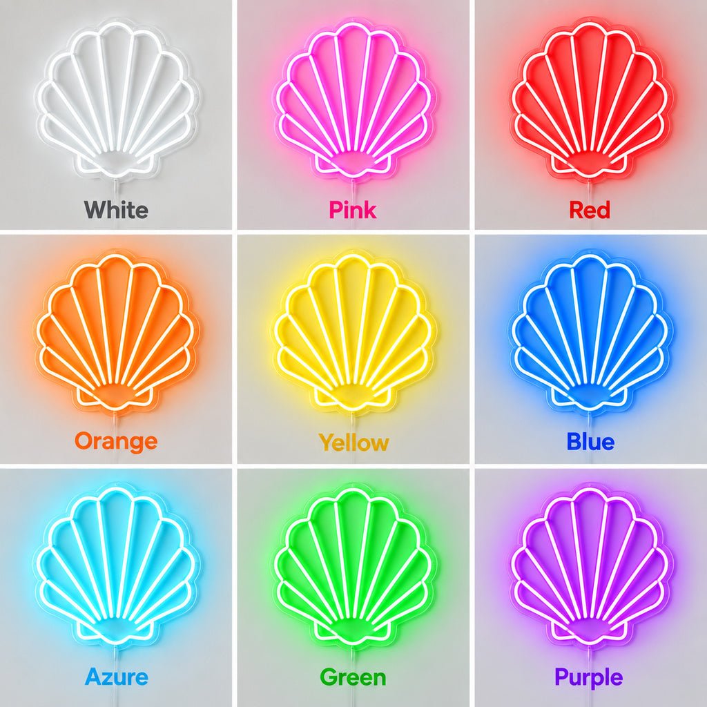 Aqua Seashell LED Neon Sign - Shineneon