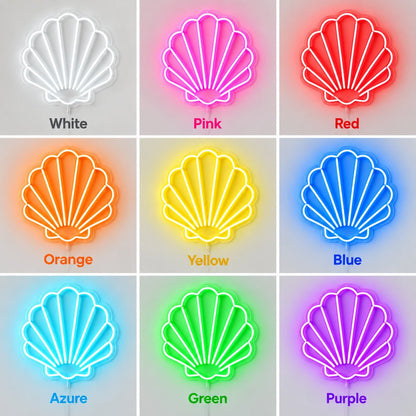 Aqua Seashell LED Neon Sign - Shineneon