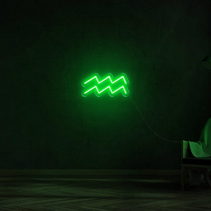 Aquarius Zodiac Orange-Yellow Wave Led Neon Sign For Modern Home Decor | Shineneon