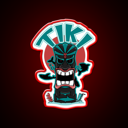 Aquatic Tiki Mask Cocktail Bar Decor Led Neon Sign Rgb Color - LED neon sign view 10