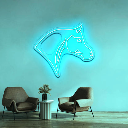 Arabian Horse One Line Art Wall Artwork Neon Signs