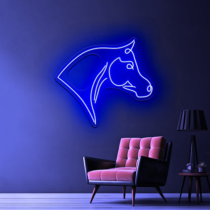 Arabian Horse One Line Art Wall Artwork Neon Signs