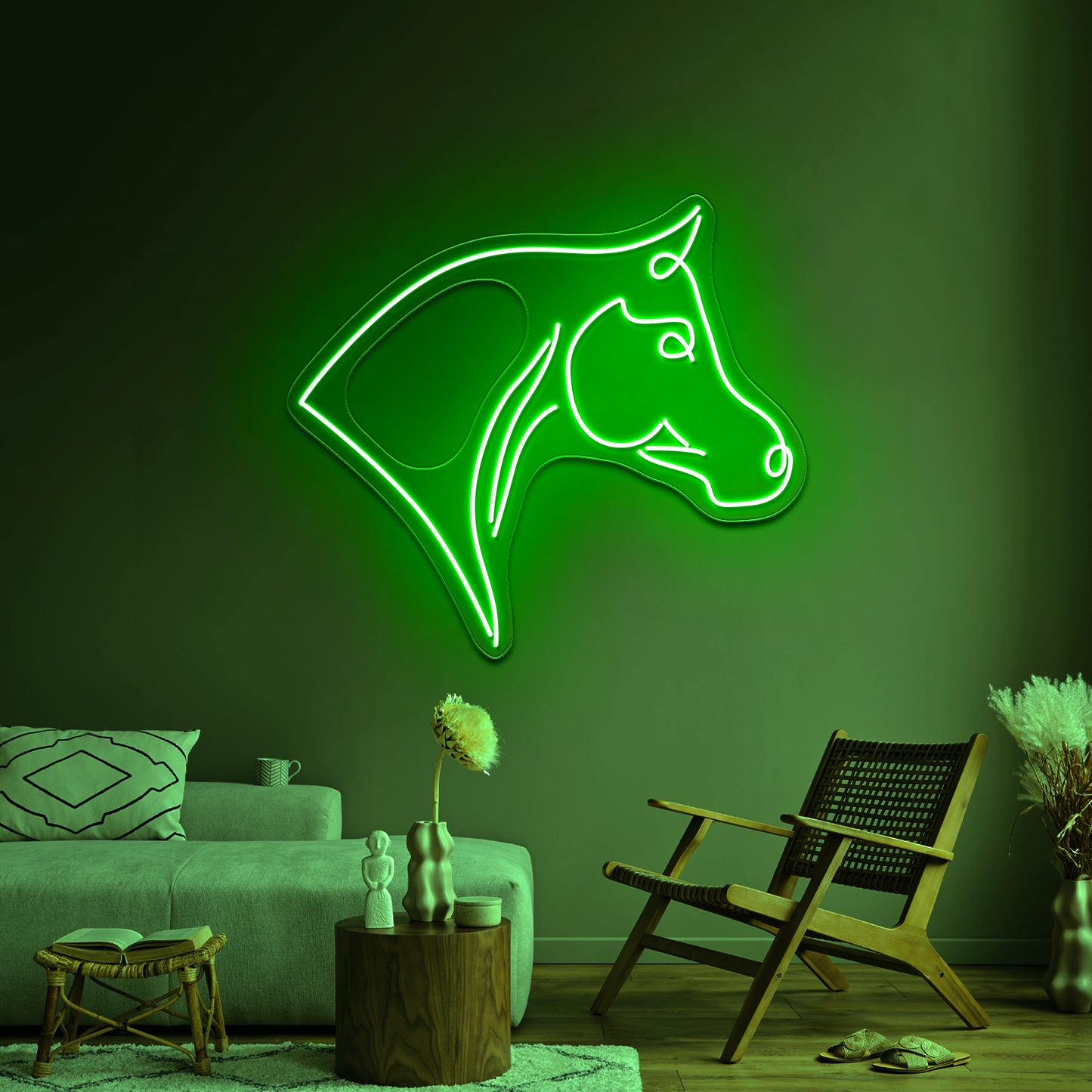 Arabian Horse One Line Art Wall Artwork Neon Signs