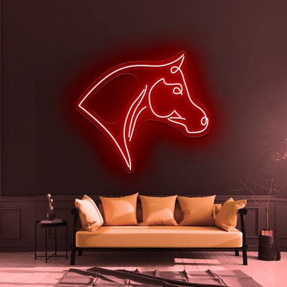 Arabian Horse One Line Art Wall Artwork Neon Signs