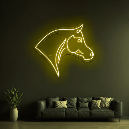 Arabian Horse One Line Art Wall Artwork Neon Signs