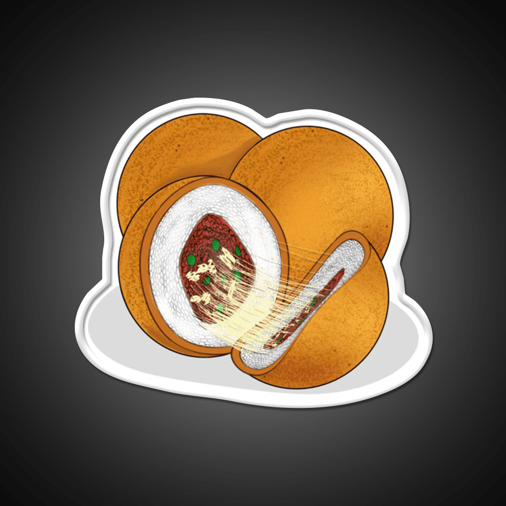 Arancini Italian Rice Ball Snack Food Led Neon Sign Rgb Color - Shineneon