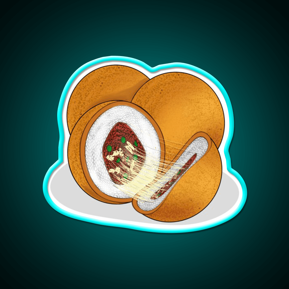 Arancini Italian Rice Ball Snack Food Led Neon Sign Rgb Color - Shineneon