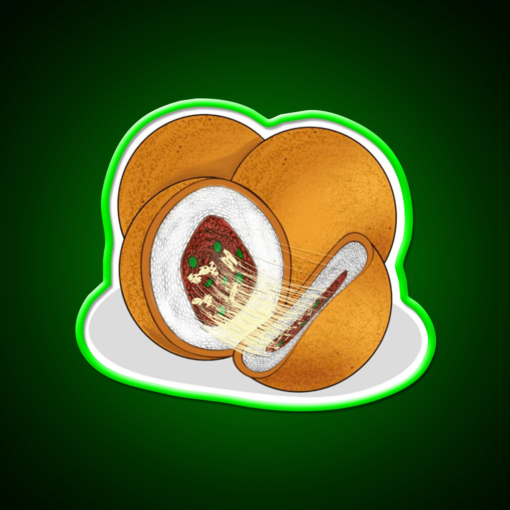 Arancini Italian Rice Ball Snack Food Led Neon Sign Rgb Color - Shineneon