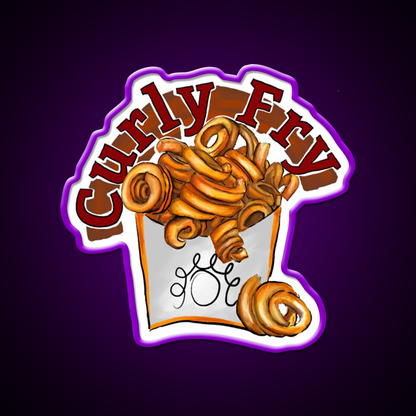 Arbys Curly Fry Fast Food Led Neon Sign For Burger Place Rgb Color