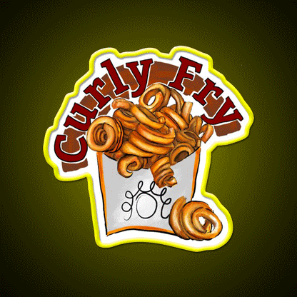 Arbys Curly Fry Fast Food Led Neon Sign For Burger Place Rgb Color