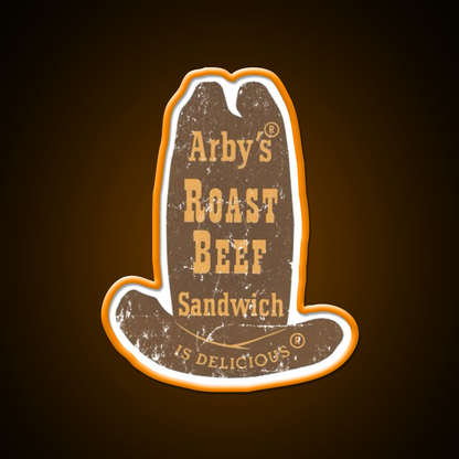 Arbys Roast Beef Shirt Fast Food Led Neon Sign For Burger Place Rgb Color