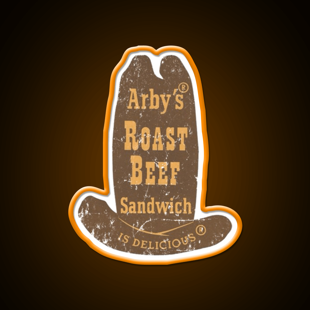 Arbys Roast Beef Shirt Fast Food Led Neon Sign For Burger Place Rgb Color - Shineneon