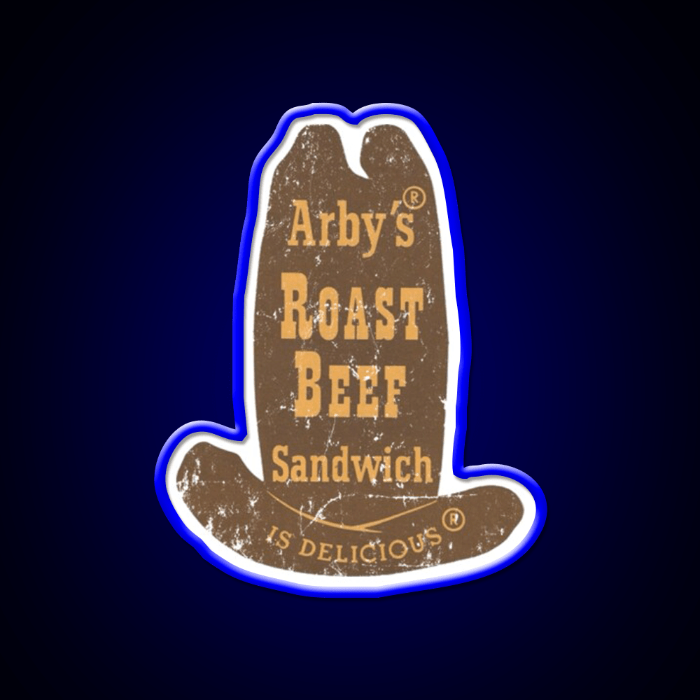 Arbys Roast Beef Shirt Fast Food Led Neon Sign For Burger Place Rgb Color - Shineneon