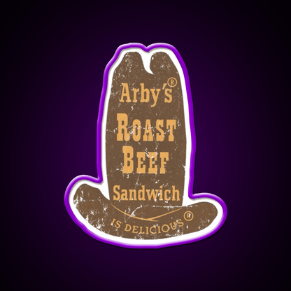 Arbys Roast Beef Shirt Fast Food Led Neon Sign For Burger Place Rgb Color - Shineneon