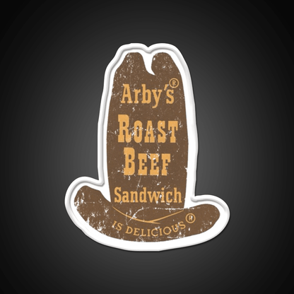 Arbys Roast Beef Shirt Fast Food Led Neon Sign For Burger Place Rgb Color - Shineneon