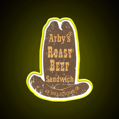Arbys Roast Beef Shirt Fast Food Led Neon Sign For Burger Place Rgb Color