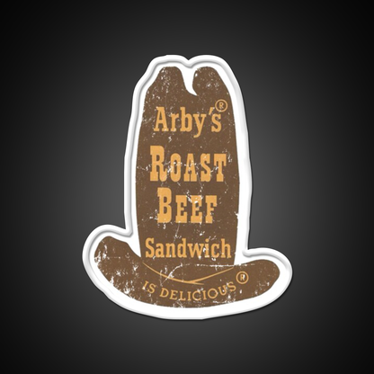 Arbys Roast Beef Shirt Fast Food Led Neon Sign For Burger Place Rgb Color