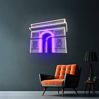 Arc De Triomphe Led Neon Acrylic Artwork For Sale - Shineneon