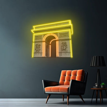 Arc De Triomphe Led Neon Acrylic Artwork For Sale - Shineneon