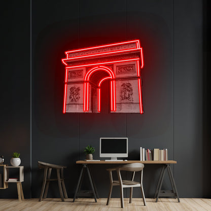 Arc De Triomphe Led Neon Acrylic Artwork For Sale - Shineneon