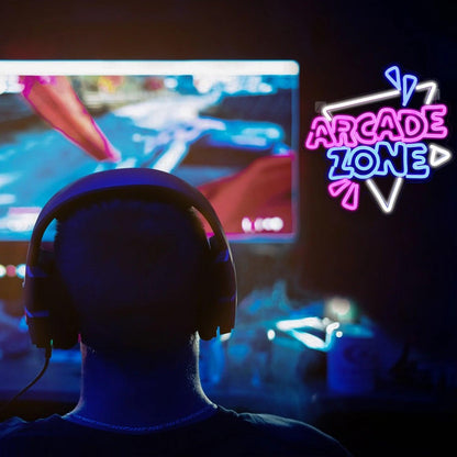 Arcade Zone Multicolor Led Neon Sign For Retro Gaming Room Decor | Shineneon