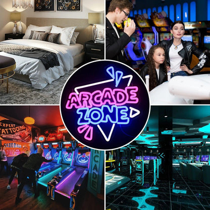 Arcade Zone Multicolor Led Neon Sign For Retro Gaming Room Decor | Shineneon