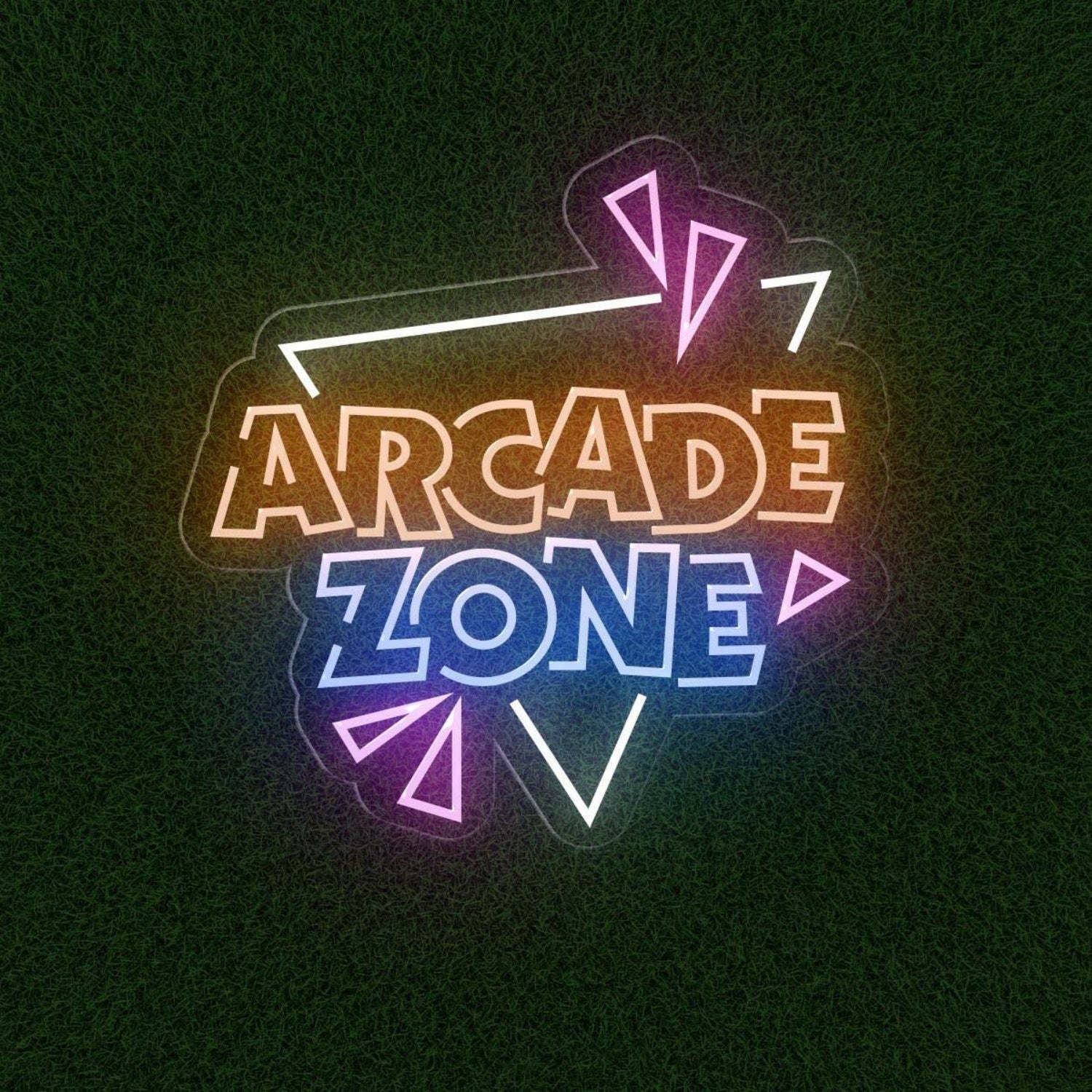 Arcade Zone Retro Multicolor Led Neon Sign For Game Rooms And Bars | Shineneon