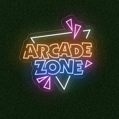 Arcade Zone Retro Multicolor Led Neon Sign For Game Rooms And Bars | Shineneon