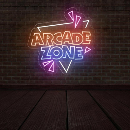 Arcade Zone Retro Multicolor Led Neon Sign For Game Rooms And Bars | Shineneon