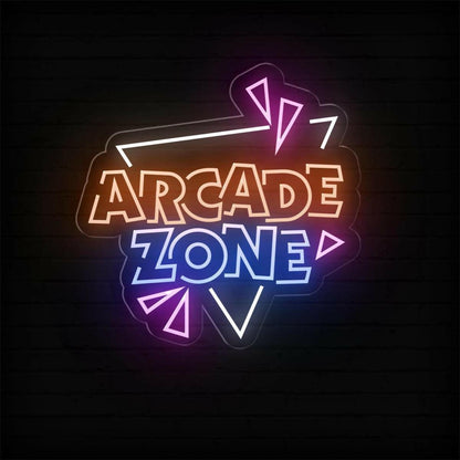 Arcade Zone Retro Multicolor Led Neon Sign For Game Rooms And Bars | Shineneon