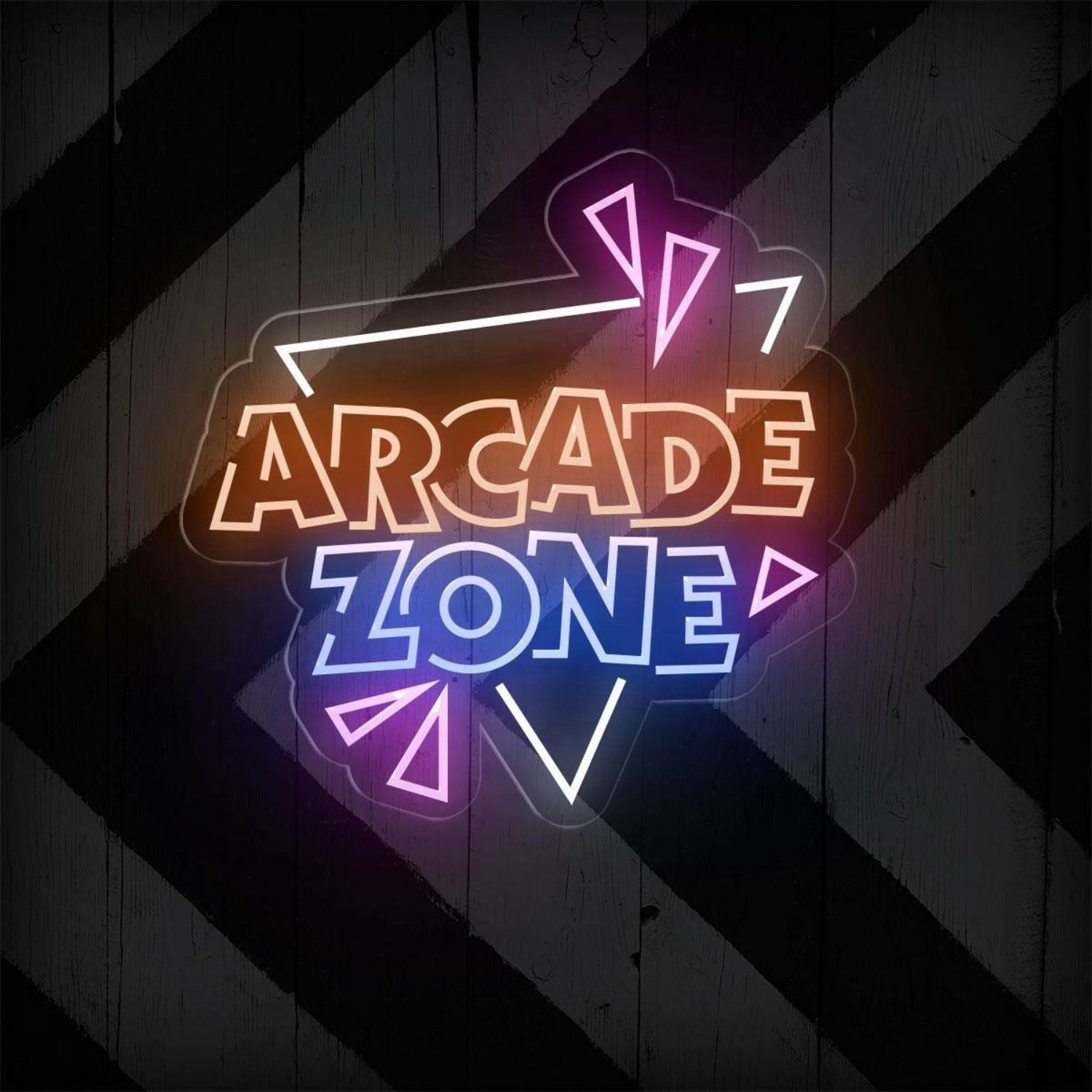 Arcade Zone Retro Multicolor Led Neon Sign For Game Rooms And Bars | Shineneon