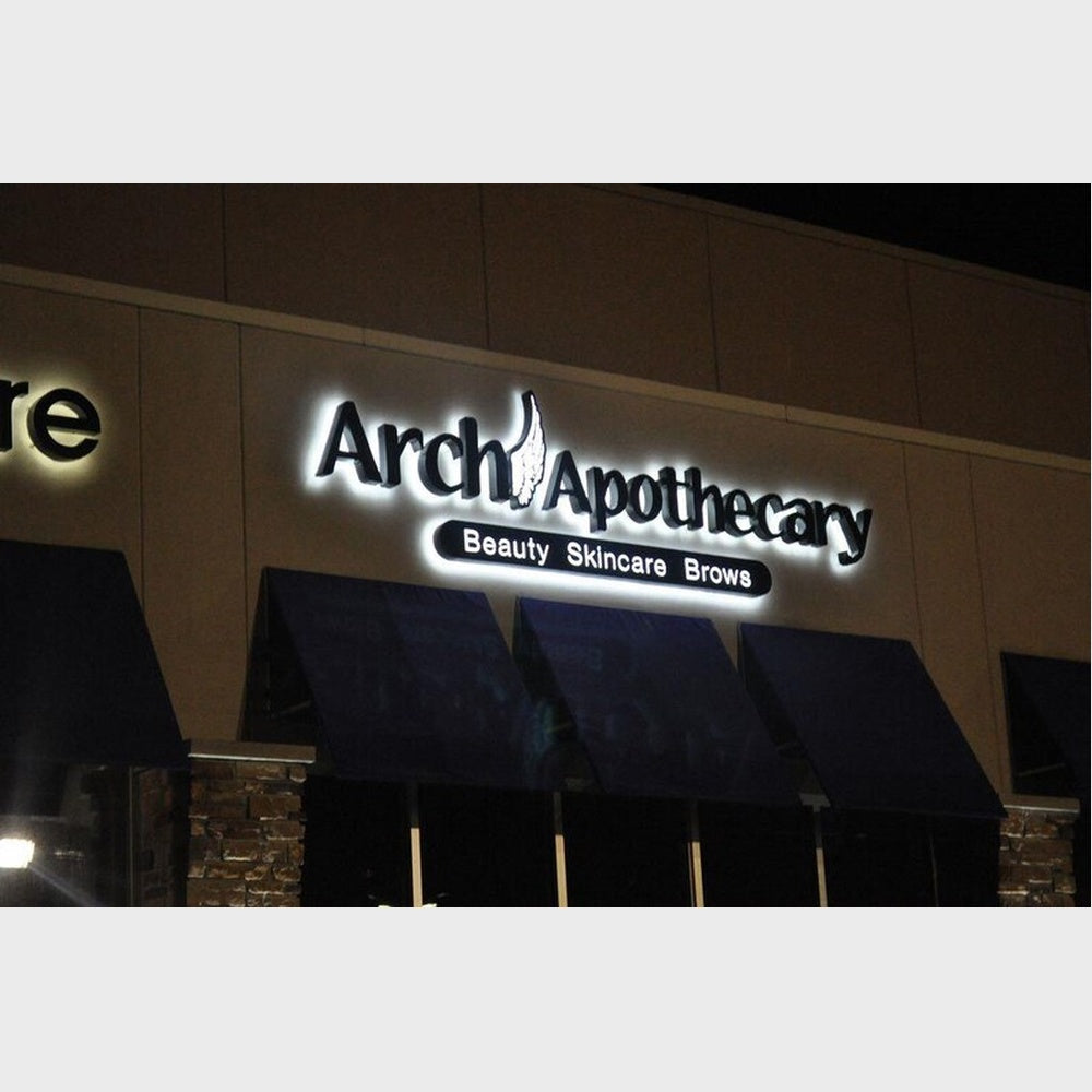 Arch Apothecary Skincafe 3D Backlit Channel Letters Led Light Sign