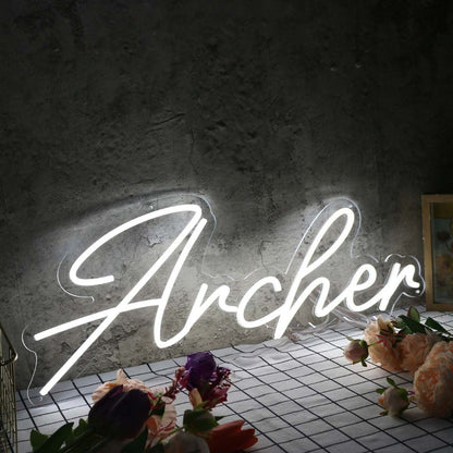 Archer White Led Neon Sign - Shineneon