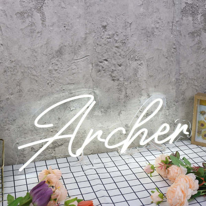 Archer White Led Neon Sign - Shineneon