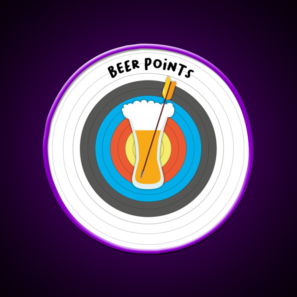 Archery And Beer Gift Idea Humor Archer Beer Bar Decor Led Neon Sign Rgb Color - LED neon sign view 9