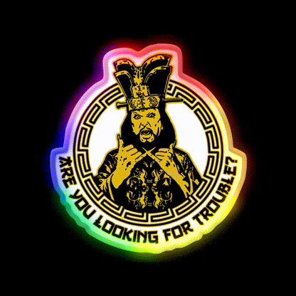 Are You Looking For Trouble Lts Asian Cultural Led Neon Sign Rgb Color - LED neon sign close-up detail