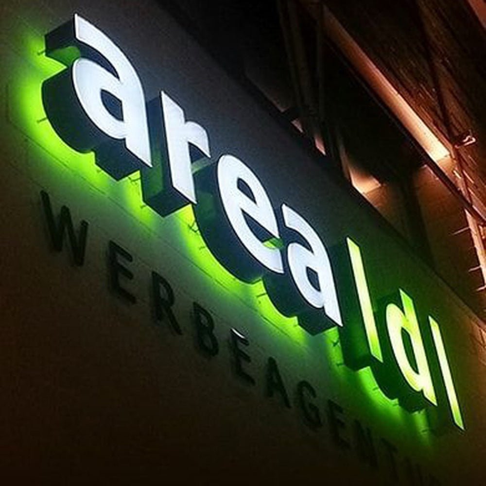 Area Idi 3D Frontlit And Backlit Channel Letter Led Light Sign - Shineneon