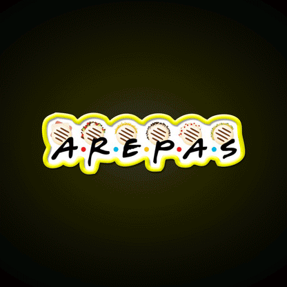 Arepa Friendship Venezuela Fast Food Led Neon Sign For Burger Place Rgb Color - Custom LED neon sign front view