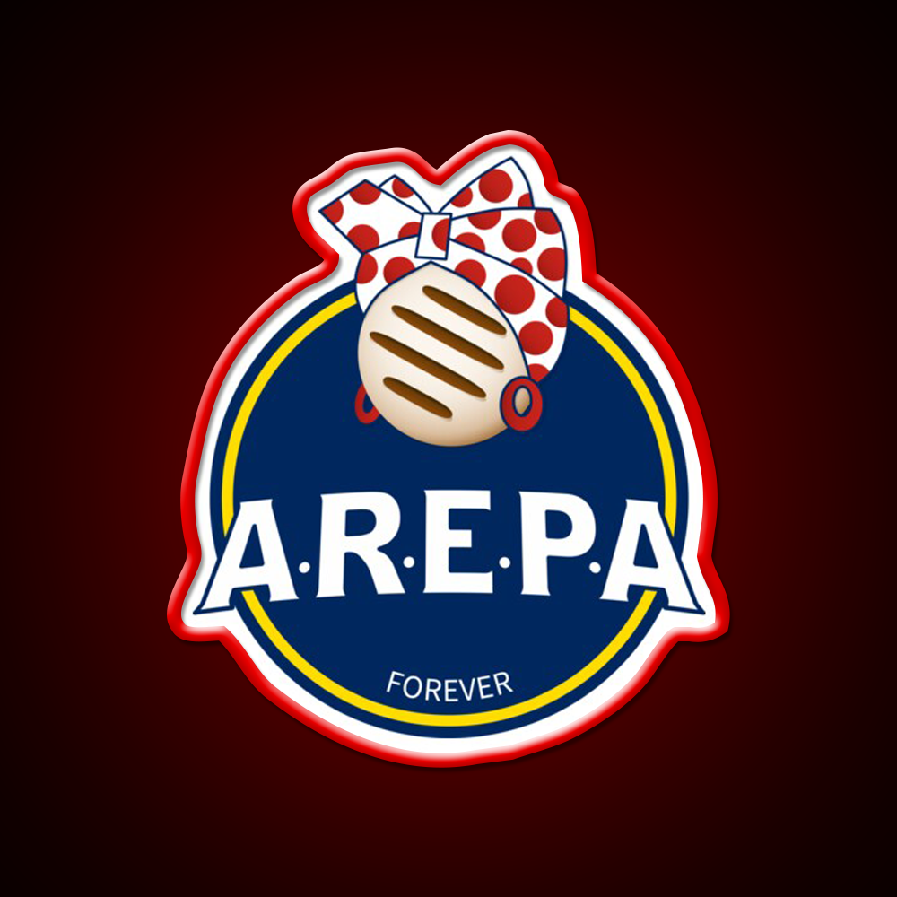 Arepa Lovers Forever Venezuela Fast Food Led Neon Sign For Burger Place Rgb Color