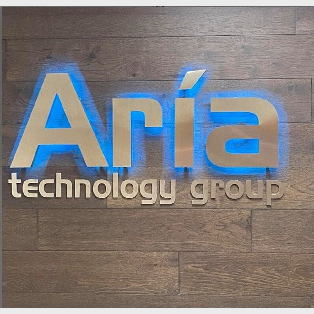 Aria Technology Group 3D Backlit Channel Letters Led Light Sign