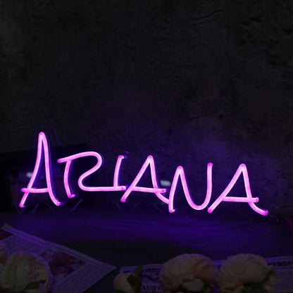 Ariana Purple Name Led Neon Sign - Shineneon