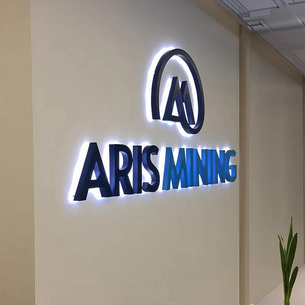 Aris Mining 3D Backlit Letters Business Metal Led Sign - Shineneon