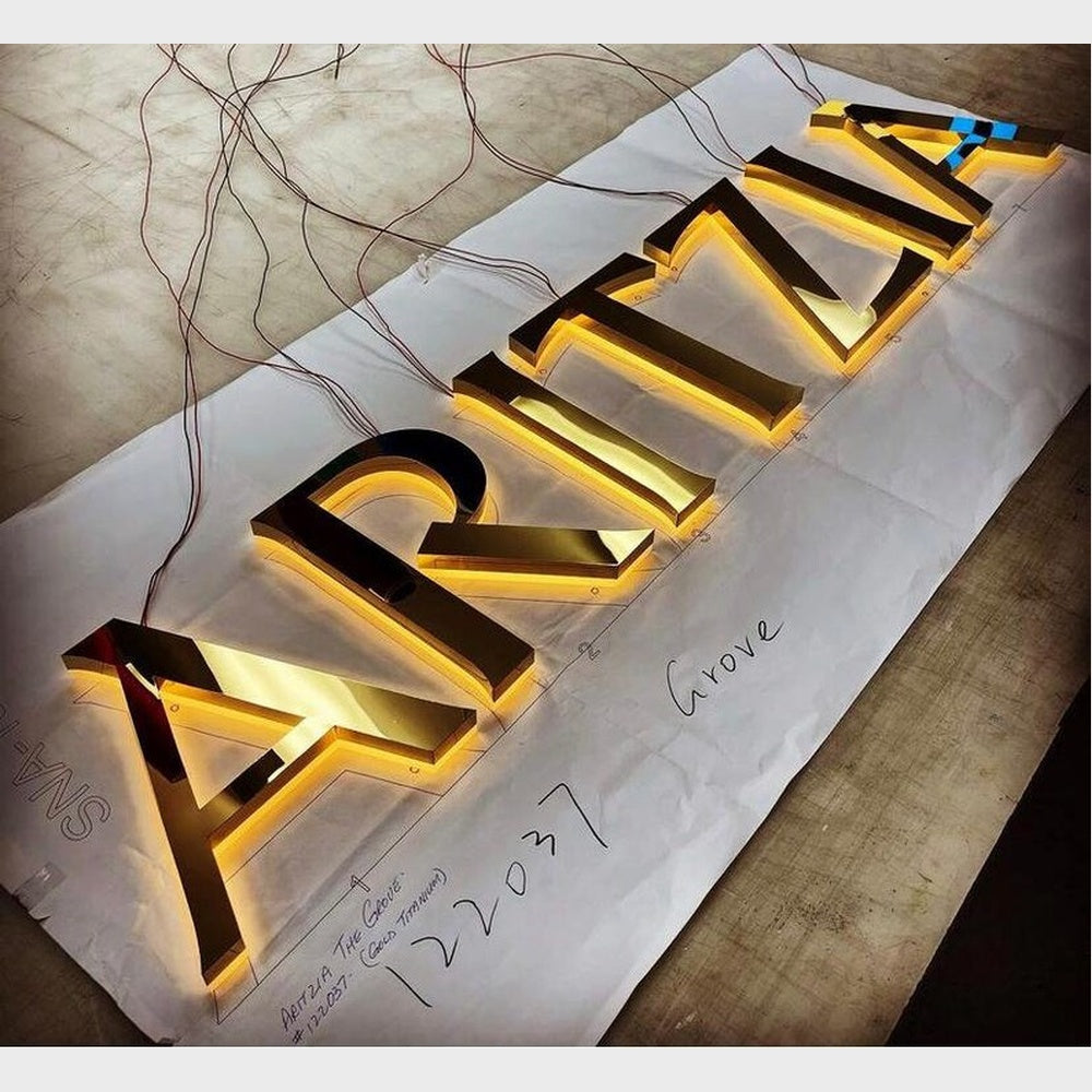 Aritizia 3D Backlit Channel Letters Led Light Sign