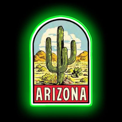 Arizona Vintage Travel Decal Neon Sign - Shineneon