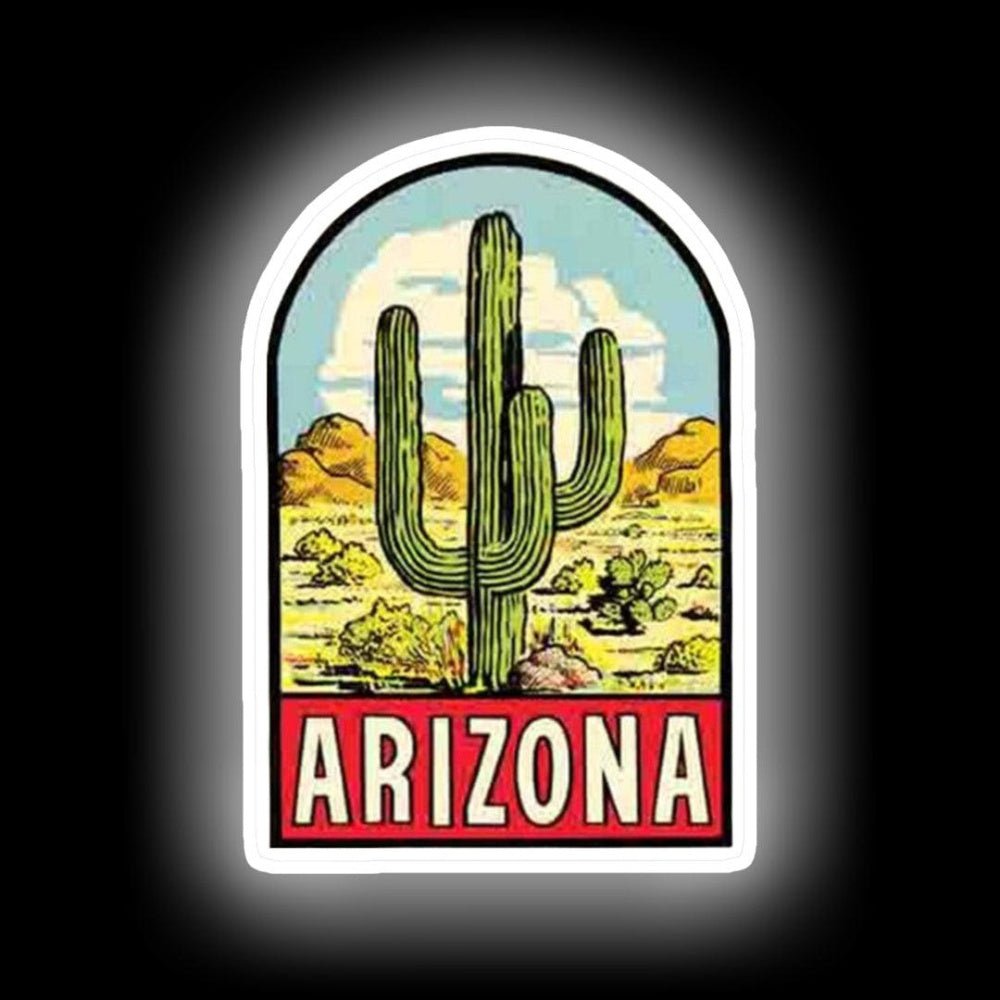 Arizona Vintage Travel Decal Neon Sign - Shineneon