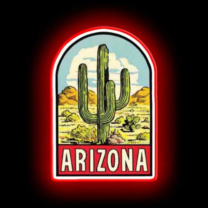 Arizona Vintage Travel Decal Neon Sign - Shineneon