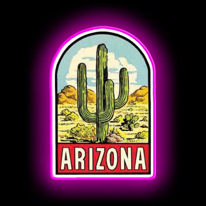 Arizona Vintage Travel Decal Neon Sign - Shineneon