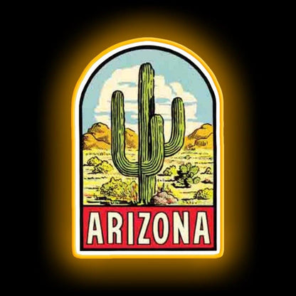 Arizona Vintage Travel Decal Neon Sign - Shineneon