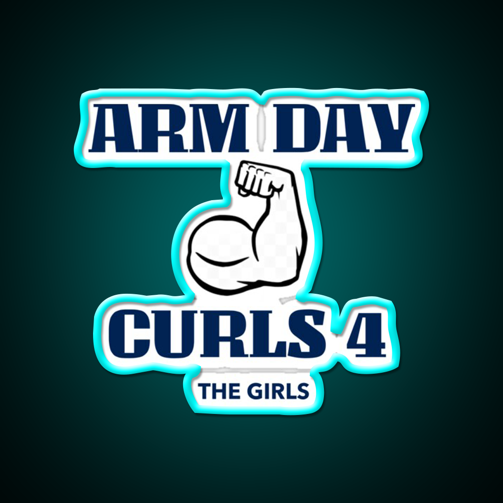 Arm Day Gym Fitness Led Neon Sign Rgb Color